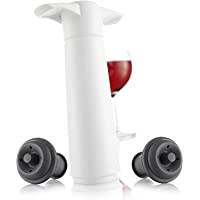 Vacu Vin 09812606 - Bomba de vacío con 2 tapones en estuche- color blanco